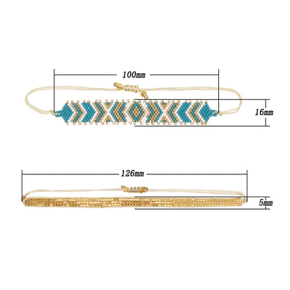Luckacco Go2boho Miyuki Seed Beads Bracelet For Women Jewelry Summer Beach Handmade Woven Pulsera Friends Gift Turkish Eye Bracelets