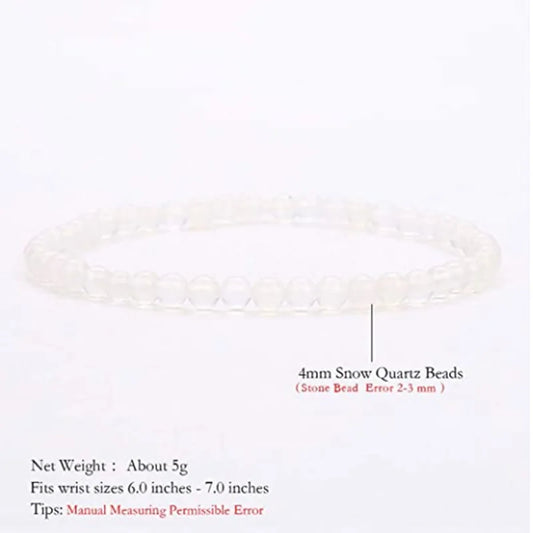 Luckacco 4MM Mini Rose Quartz Bracelet Energy Bracelets Tiny Bracelet Natural Stone Statement Bracelet Charm Beaded Couples Bracelets