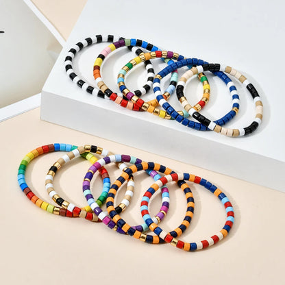 Luckacco Boho Bohemian Handmade Charm Summer New Gold color Bracelet Tile Beads Friendship Bracelet Women Gifts Unisex Fashion Jewelry