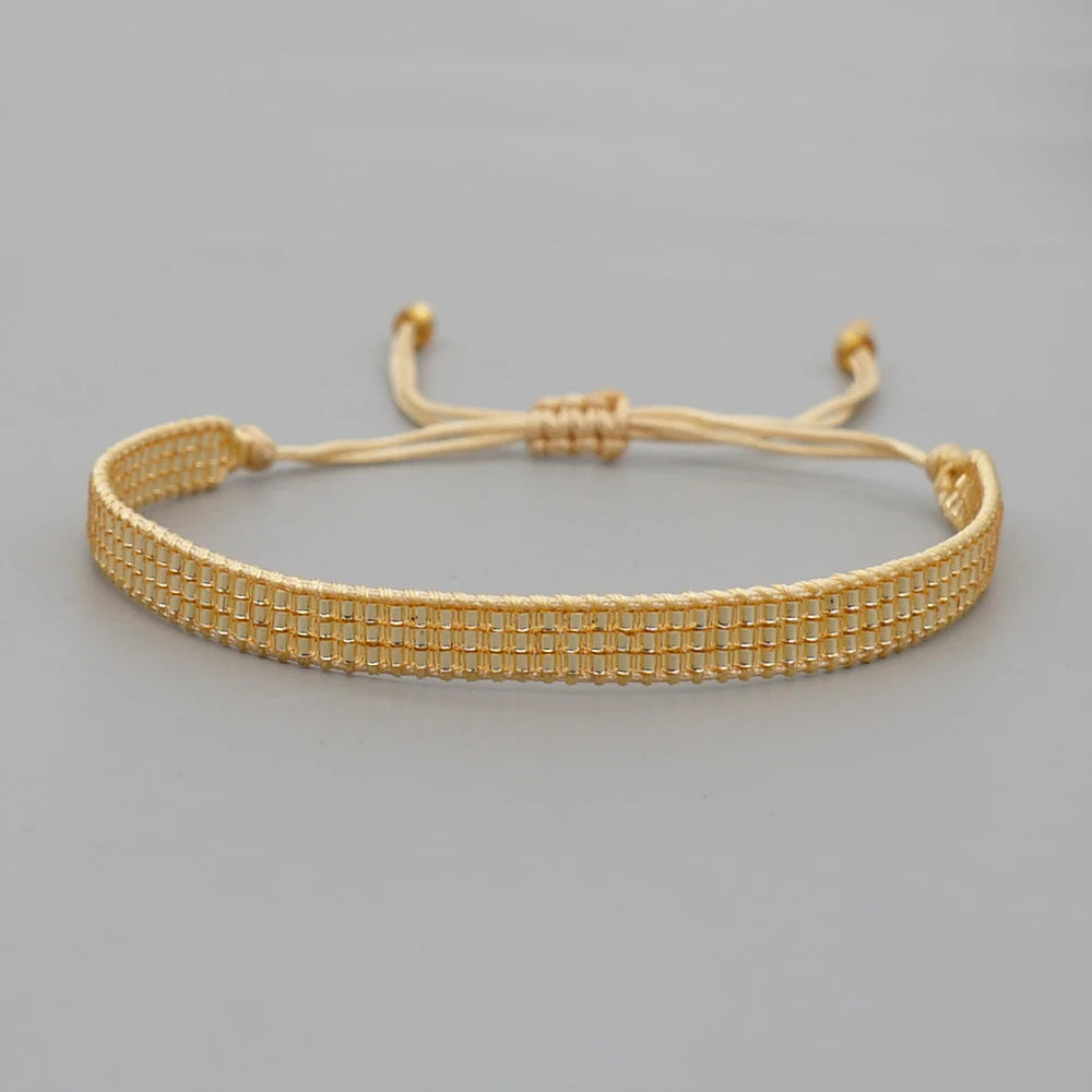 luckacco go2boho miyuki seed beads bracelet for women jewelry summer beach handmade woven pulsera friends gift turkish eye bracelets