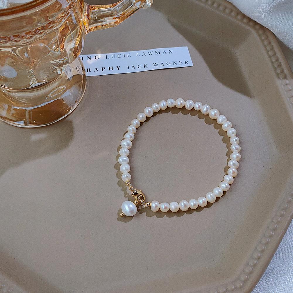 High Quality 14K Gold Filled Natural Freshwater Pearl Ladies Bracelet Promotion Jewelry Girlfriend Birthday Gift - luckacco