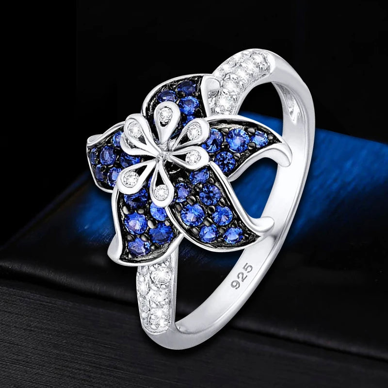 luckacco fashion trendy jewelry s925 rings for women cubic zirconia charms bridal wedding engagement white gold color ring drop shipping
