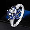Luckacco Fashion Trendy Jewelry S925 Rings For Women Cubic Zirconia Charms Bridal Wedding Engagement White Gold Color Ring Drop Shipping