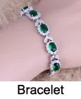 Luckacco Attractive Multigem Multicolor Cubic Zirconia Silver Plated Link Chain Bracelet 7 inch S0516