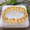 Luckacco Genuine Natural Citrine Yellow Gemstone Round Beads Bracelet 8mm 9mm 10mm 11mm 12mm Brazil Wealthy Stone Women Men AAAAA