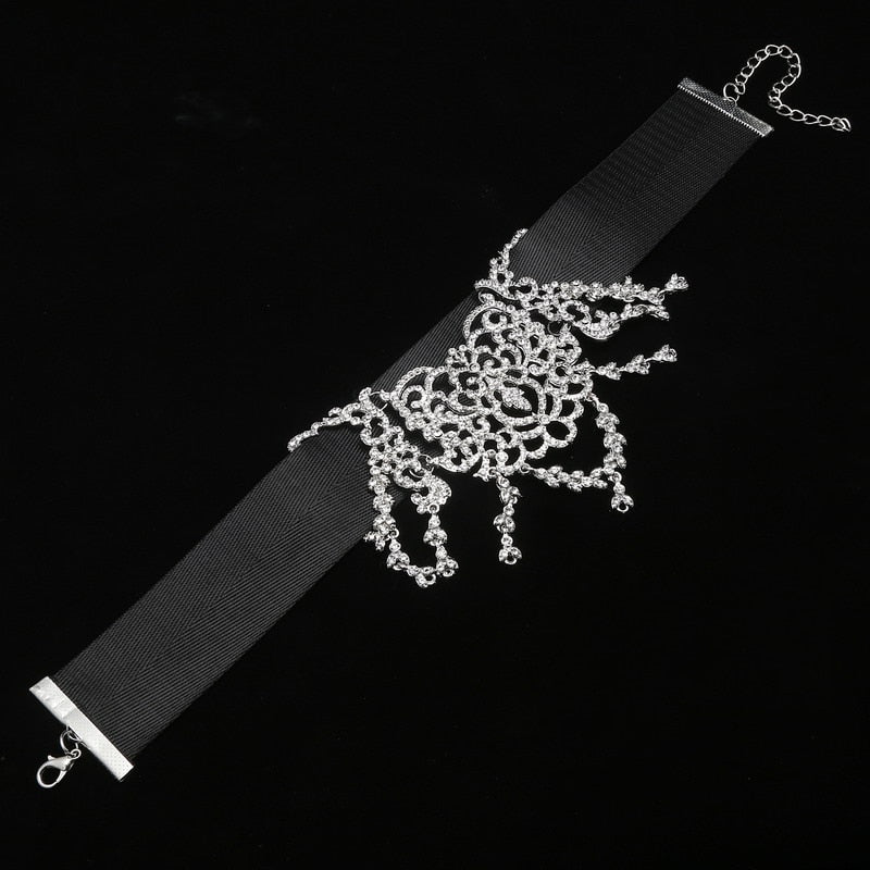 Luxury Rhinestone Choker Crystal Necklace Women gothic choker Maxi statement Necklace 2018 fashion  jewelry Collar Collier femme - luckacco