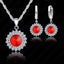 Newest Wedding Jewelry Set 925 Pure Silver Crystal Necklace Pendant/Earrings Trendy  Women Jewelry Set - luckacco