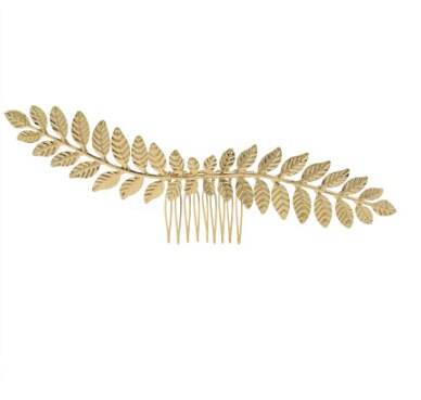 Gold Metal Olive Leaf Hairband Hair Comb Greek Bridal Wedding Accessories Headdress Headpiece Hair Clip Hairpin Head Jewelry - luckacco