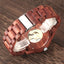 Luxury Red Wood Watch Mechanical Self Winding Wooden Watches Creative Unique Automatic Timepiece Men Watch reloj masculino - luckacco