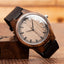 Top Brand BOBO BIRD Luxury Men Watch relogio masculino Black Wood Watches Quartz Wristwatch  Soft Leather Band OEM C-F08 - luckacco