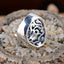 100% real s925 sterling silver jewelry vintage Thai silver ring for men cross skull men's rings Man silver rings - luckacco
