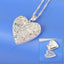 Romantic Promotion Wholesale Love Heart Open Case Frame Pendant 925 Sterling Silver Necklace for Women Girls Birthday Gift - luckacco