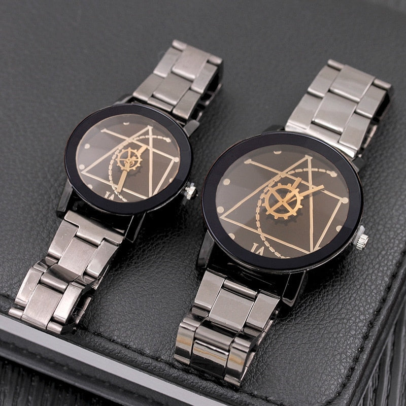Splendid Original Brand Couple Watch Men Watch Women Stainless Steel Fashion Pair Watches Clock reloj hombre reloj mujer montre - luckacco