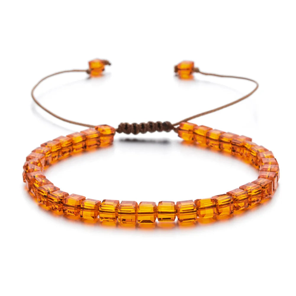 luckacco shop's pick sparking mixed glass crystal bracelet rainbow style fashion shinning charm bracelets for women wedding jewelry gift