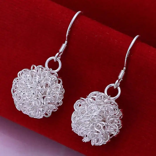 Luckacco charm hook for women girl beautiful lovely fashion 925 Sterling silver wedding Dangle Earring Jewelry factory price