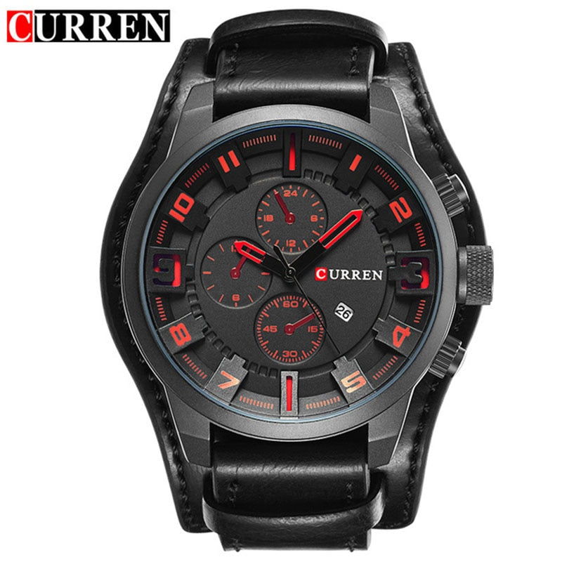 Curren 8225 Army Military Quartz Mens Watches Top Brand Luxury Leather Men Watch Casual Sport Male Clock Watch Relogio Masculino - luckacco
