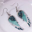 3 Colors Angel Wings Feather Dangle Crystal Earring Antique Elegant Women Jewelry - luckacco