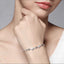 Trendy Flower Charm Bracelets For Women Silver 925  Austrian Crystal Bracelet Bangles Wedding Party Jewelry - luckacco