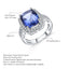 Gem's Ballet Luxury Rectangle 6.22Ct Natural Iolite Blue Mystic Quartz Gemstone Ring 925 Sterling Silver Rings For Woman Jewelry - luckacco