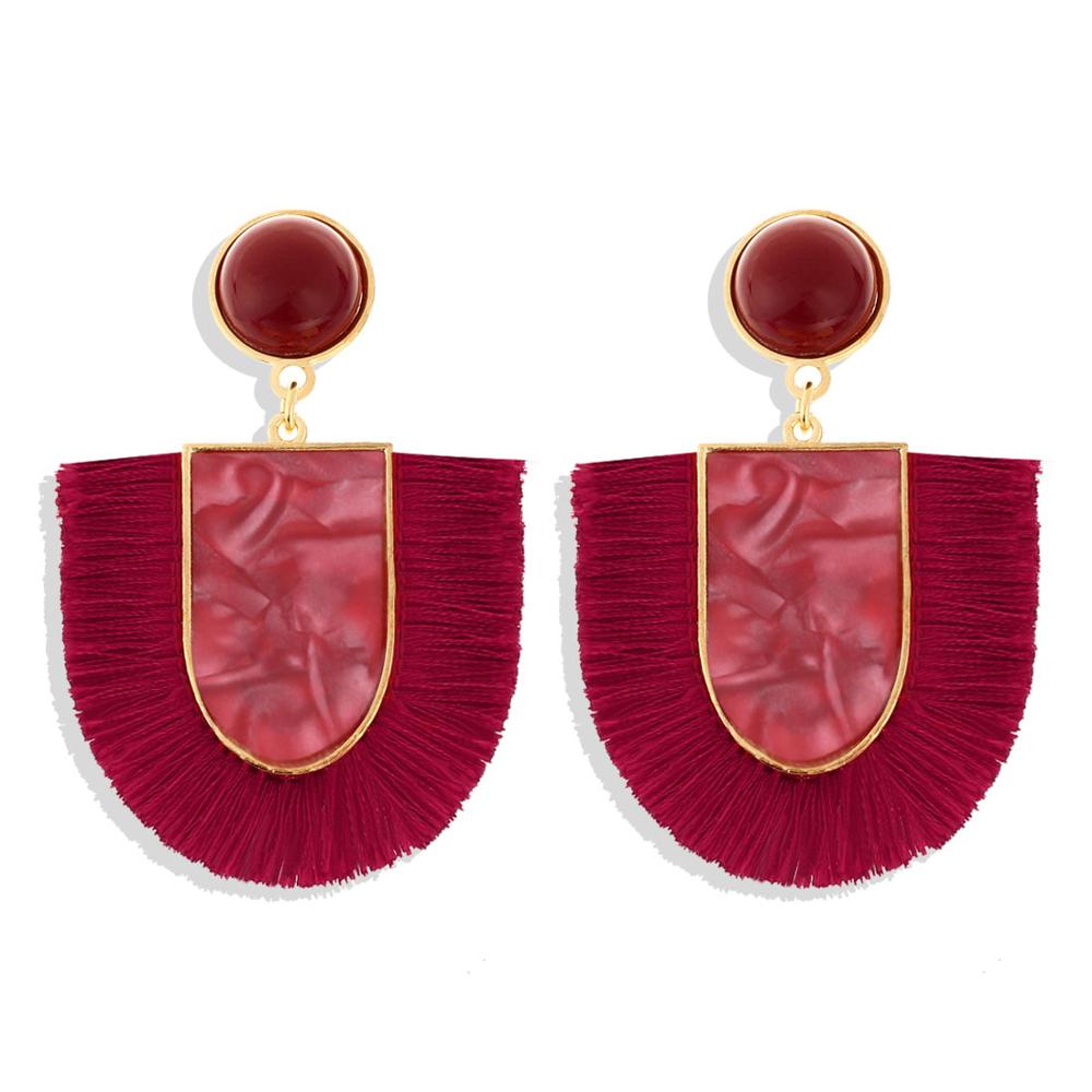 ZOSHI Bohemian Earring Long Tassel Drop Earrings For Women Girl Fashion Flower Crystal Earring Brincos Female Jewelry - luckacco