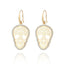 2022 Halloween Gold Skull Earrings for Women Flower Skeleton Crystal Earring Vintage Hollow Skull pendientes mujer Jewelry Gift - luckacco
