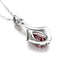 Vintage Women Garnet Pendant Real 925 Sterling Silver Necklace Pendant Lady Wedding Party Love Fine Jewelry Handmade Design Gift - luckacco