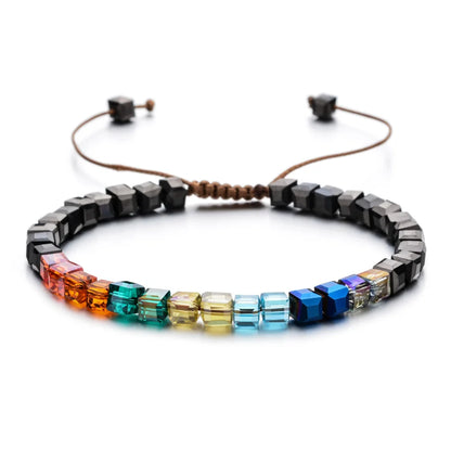 Luckacco shop's pick Sparking Mixed Glass Crystal Bracelet Rainbow Style Fashion Shinning Charm Bracelets For Women Wedding Jewelry Gift