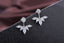 Promotion 925 pure sterling silver earring anti-allergic sweet flower crystal neckband CZ zircon stud earrings elegant Women - luckacco