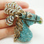 Unique 2.76" Blue Horse Head Austrian Crystal Brooch Pin Animal Party Jewelry - luckacco