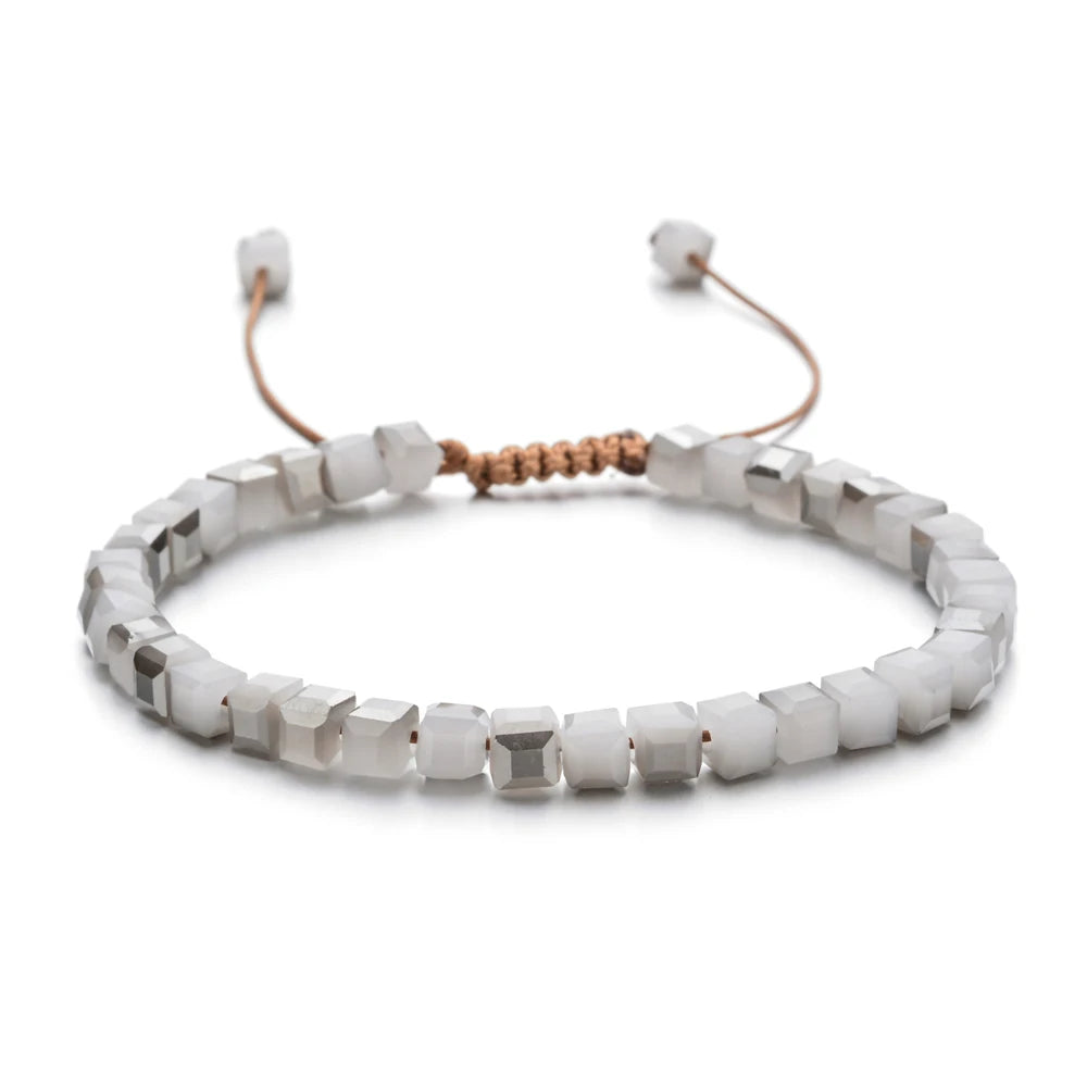 luckacco shop's pick sparking mixed glass crystal bracelet rainbow style fashion shinning charm bracelets for women wedding jewelry gift
