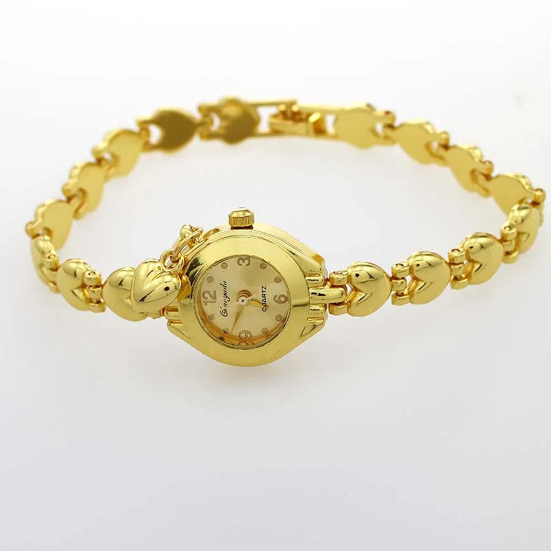 luckacco cute luxury women bracelet watches fashion women dress wristwatch ladies quartz sport gold watch dropshiping