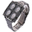 Shiweibao Quartz Watches Men Watch Luxury Brand Four Time Zones Military Wristwatches Full Black Steel Watchband Clock Male New - luckacco