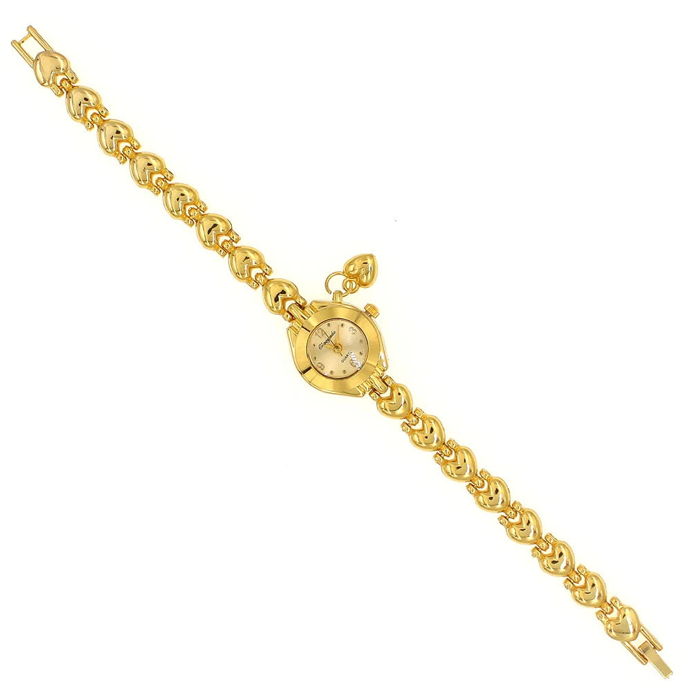 luckacco cute luxury women bracelet watches fashion women dress wristwatch ladies quartz sport gold watch dropshiping