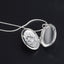 England Retro 925 Sterling Silver Necklace Round Open Locket Pendant Necklaces Photo Women Collar Jewelry - luckacco