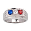 925 Sterling Silver Ring Men Jewelry France Flag Colors Bague Homme Heavy Finger Wear R519STG - luckacco