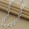 Luckacco 925 Silver Necklace Fashion Full Small Heart Charm Necklaces Beautiful Jewelry Women Female Birthday Gift