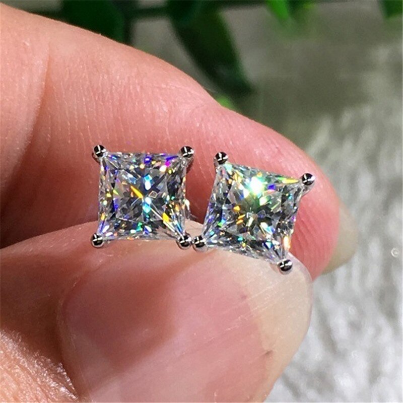 57 Styles Trendy 925 Sterling silver Lab Diamond Stud Earring Party Wedding Earrings for Women men Charm Engagement Jewelry Gift - luckacco