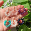 Reiki Natural Crystal Earring Chips Gravel Beads Flower Circle Stone Tassel Dangle Real Amethysts Amazonite Pink Quartz Earring - luckacco