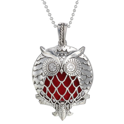Luckacco Aromatherapy Necklace Tree of Life Diffuser Jewelry Vintage Open Locket Pendant Essential Oil Perfume Aroma Diffuser Necklace