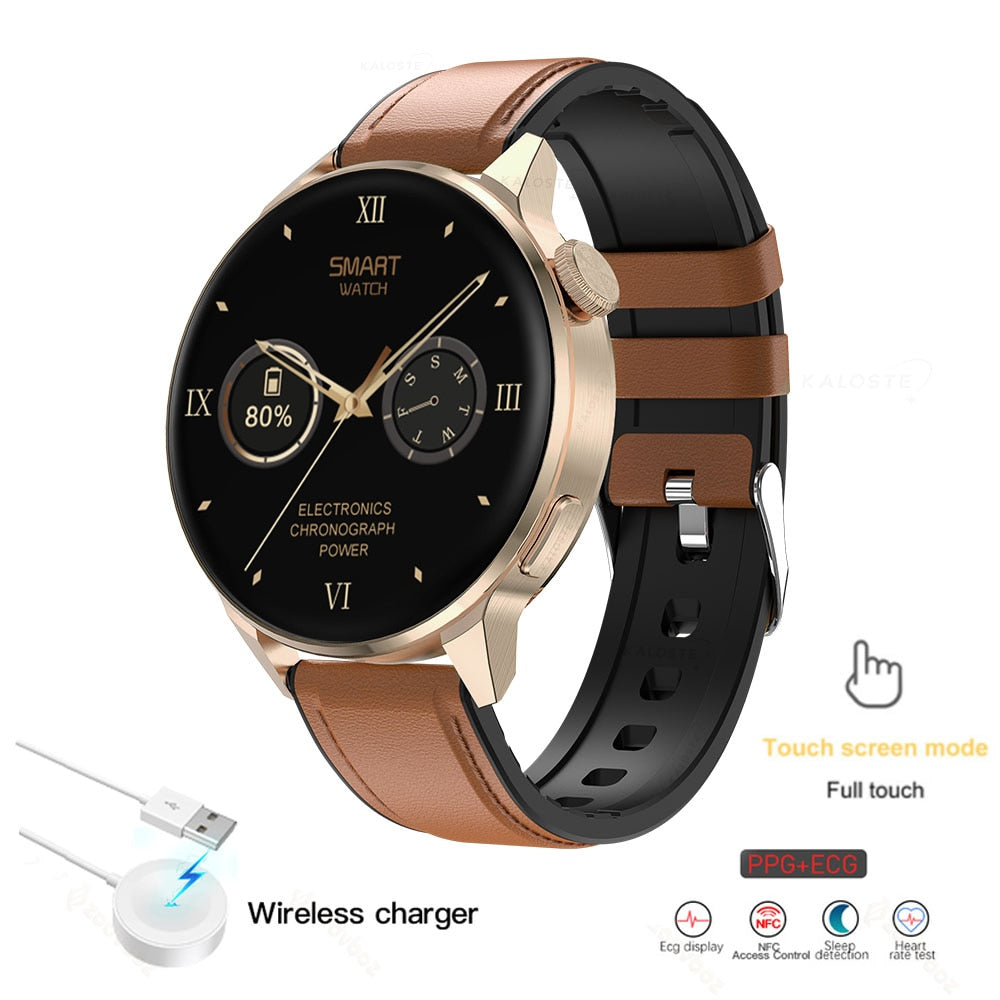 2023 NFC Smart Watch Women Bluetooth Call Sport GPS Track Watches Men Custom Dial Heart Rate ECG PPG Smartwatch For Android IOS - luckacco