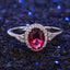 Classic Charm 925 Sterling Silver Rings For Women Ruby Gemstone Ring Female Wedding Engagement  Silver 925 Jewelry Wholesale - luckacco