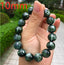 Natural Green Seraphinite Round Beads Bracelet Gemstone Women Men Seraphinite Crystal Bracelet 8mm 9mm 11mm 12mm 13mm 14mm AAAAA - luckacco