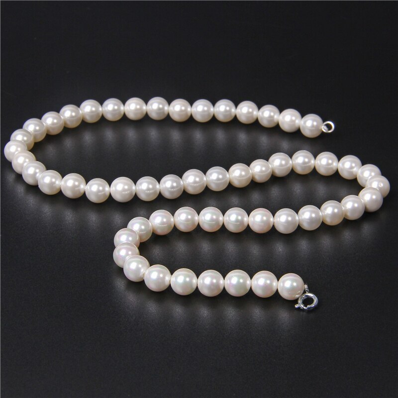 Purple Freshwater Shell Necklace Trendy Natural Sea Shell Chockers Beaded Pearl Necklace Chains Jewelry Gifts Women Collares - luckacco