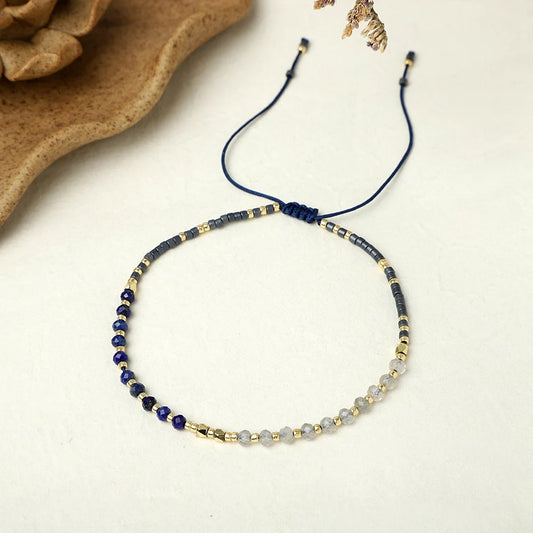 Luckacco Shinus Miyuki Beaded Bracelet Gift Seed Bead Simple Bracelets For Women Pulseras 2022 Jewelry Adjustable Natural Stone Armband