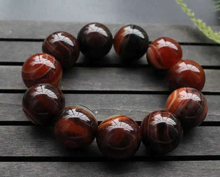 luckacco natural dream sardonyx bracelet men and women ethnic style bracelet jewelry