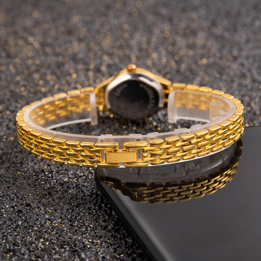 Luckacco Simple Elegant Small Women's Watches Luxury Brand Gold Wrist Watches for Women Ladies Quartz Watches for Girls montre femme