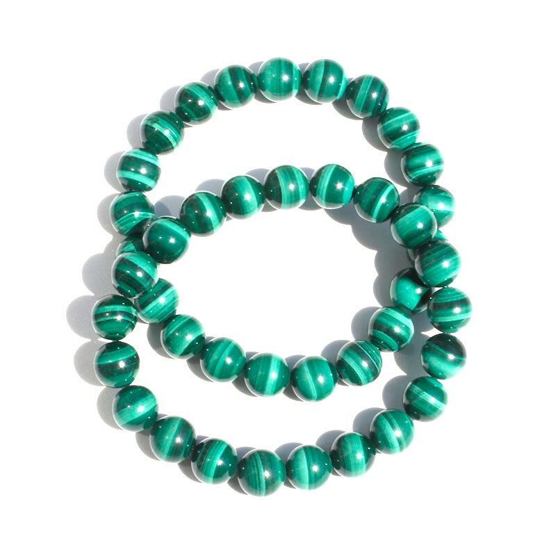 1 Strand 9-10 MM Natural Malchite Stone Crystal Bracelet -  - Luckacco Jewelry and Watch Store