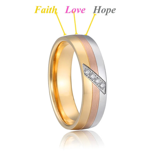 Luckacco USA size 5 to 15 western titanium fashion jewelry couple wedding rings for men and women Alliance LOVE marriage finger ring