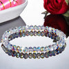Luckacco New Artificial Austria Crystal Bracelet Fashion Shiny Stone Beads Elasticity Rope Strand Bracelets for Women Jewelry