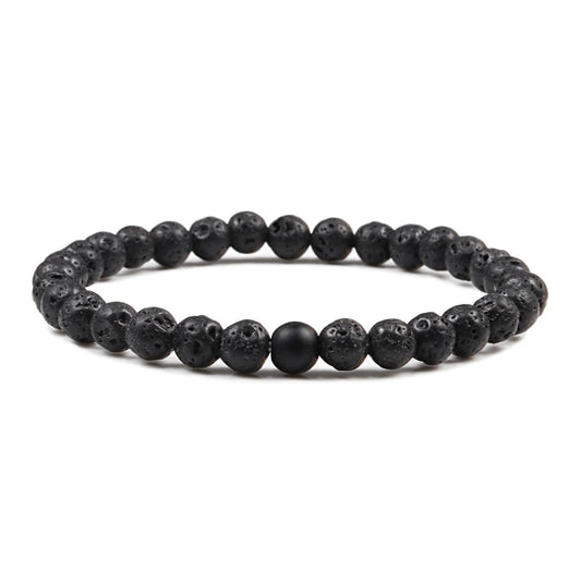 Luckacco Natural Green Malachite Stone Lava Bracelets Women Men Strand Charm Buddha Beads Bracelet Yoga Prayer Handmade Jewelry Gift